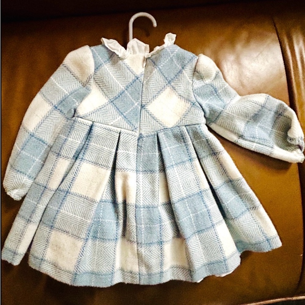 Plaid Blue and White Baby Dress
